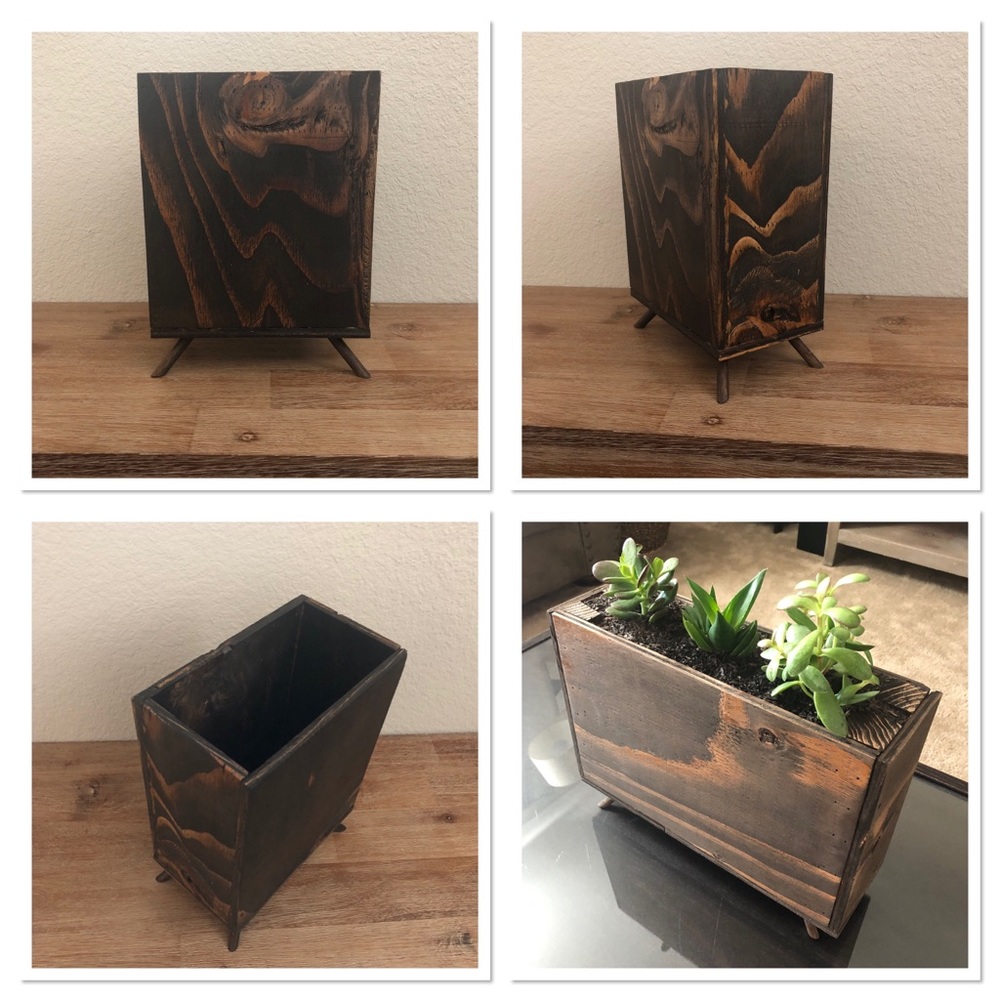 Custom Handmade Wood Succulent Planter Box
